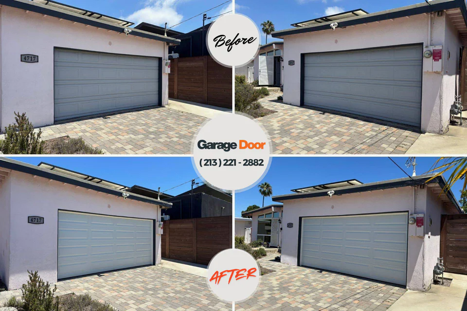 Before and after: garage door repair Monroe North, WA